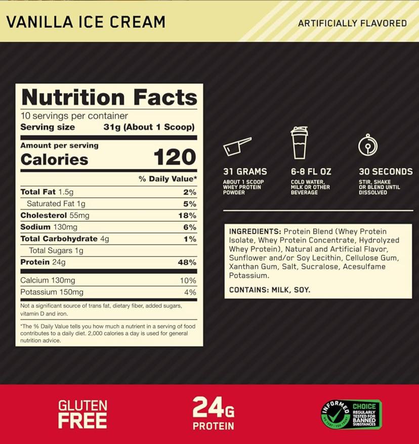 Optimum Nutrition Gold Standard 100% proteína