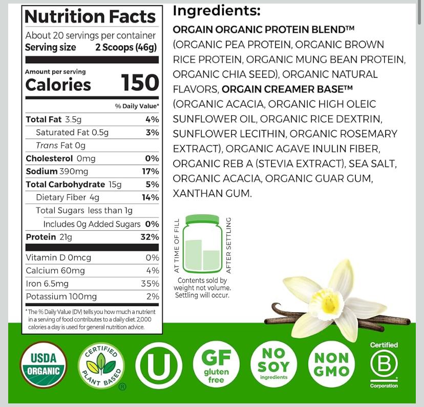Proteína orgánica