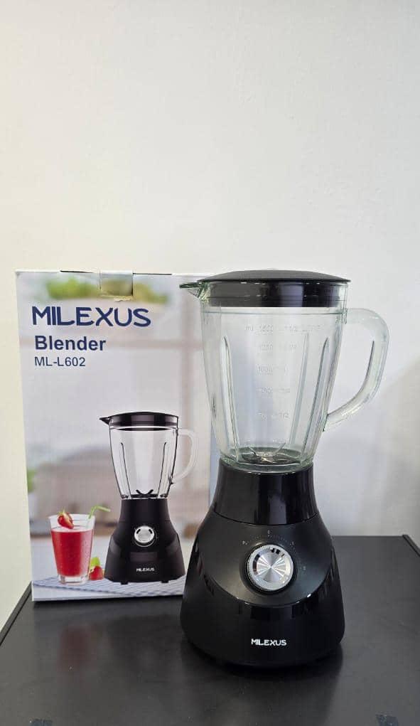 Batidora negra Milexus modelo 602 (vaso de vidrio)