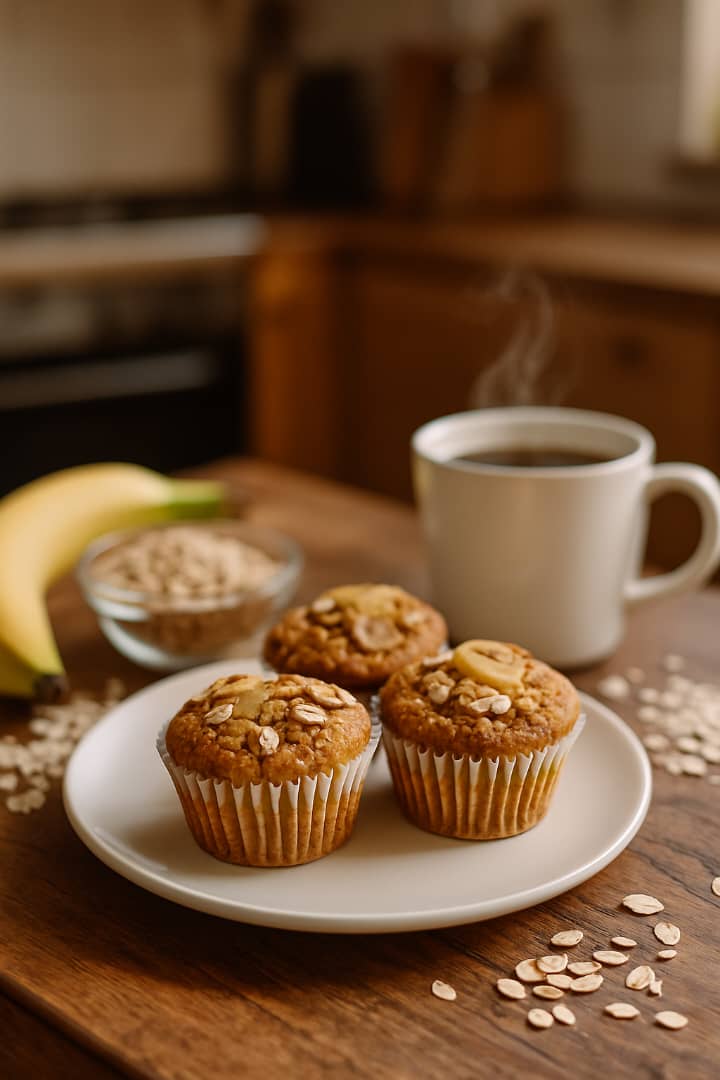 Muffins Saludables de Plátano
