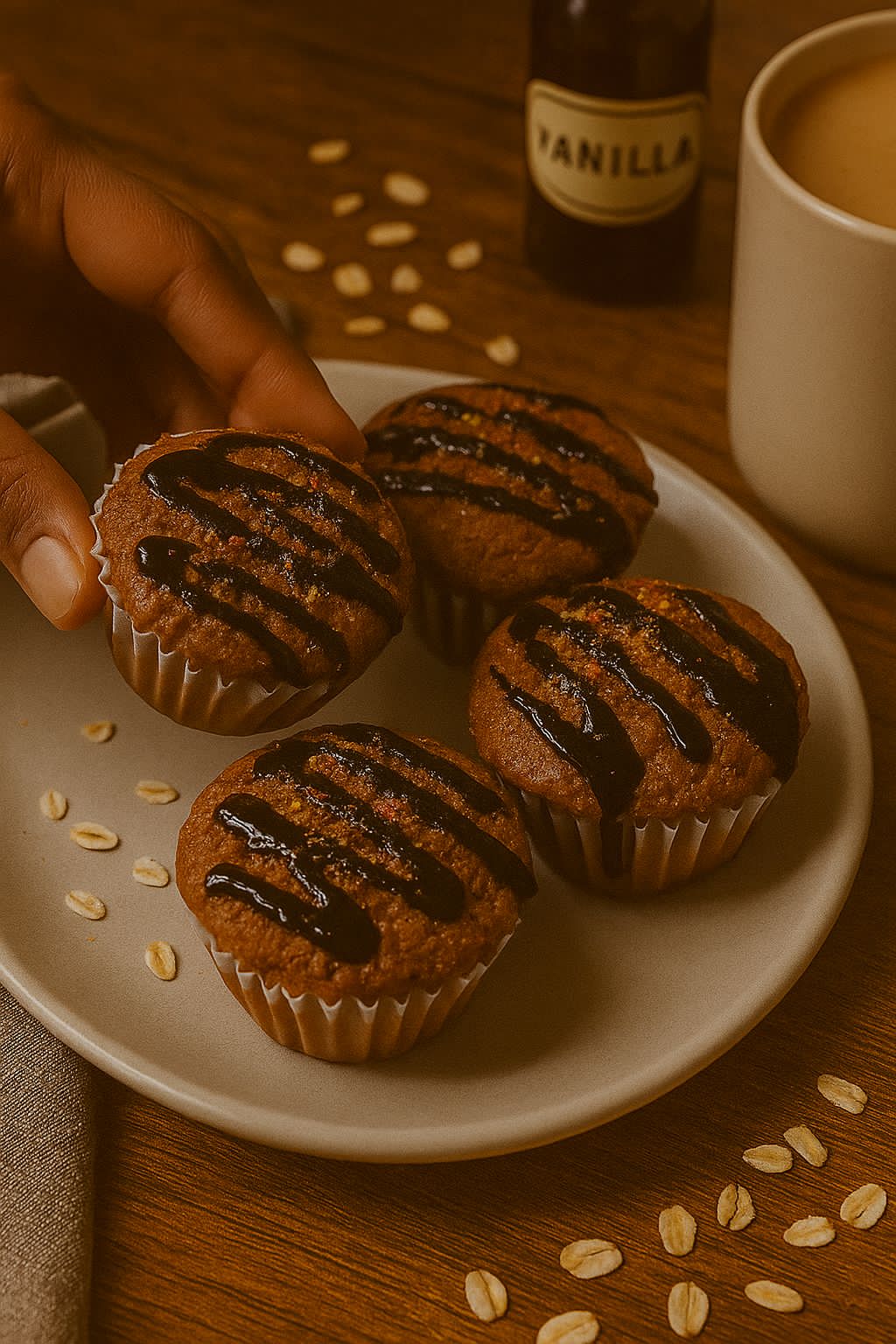 Muffins Saludables de Vainilla